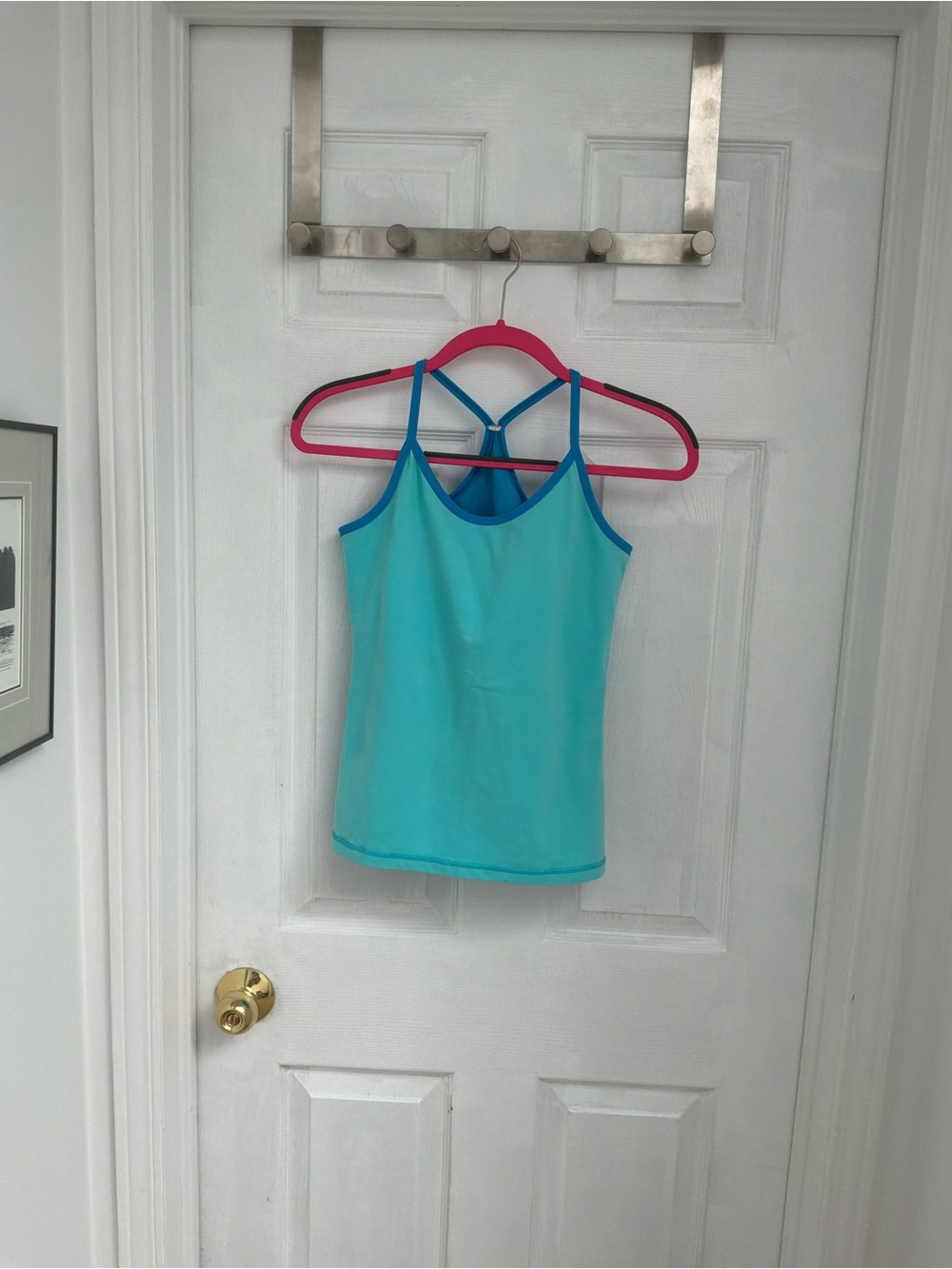 lululemon athletica Aqua Tank with Blue Trim